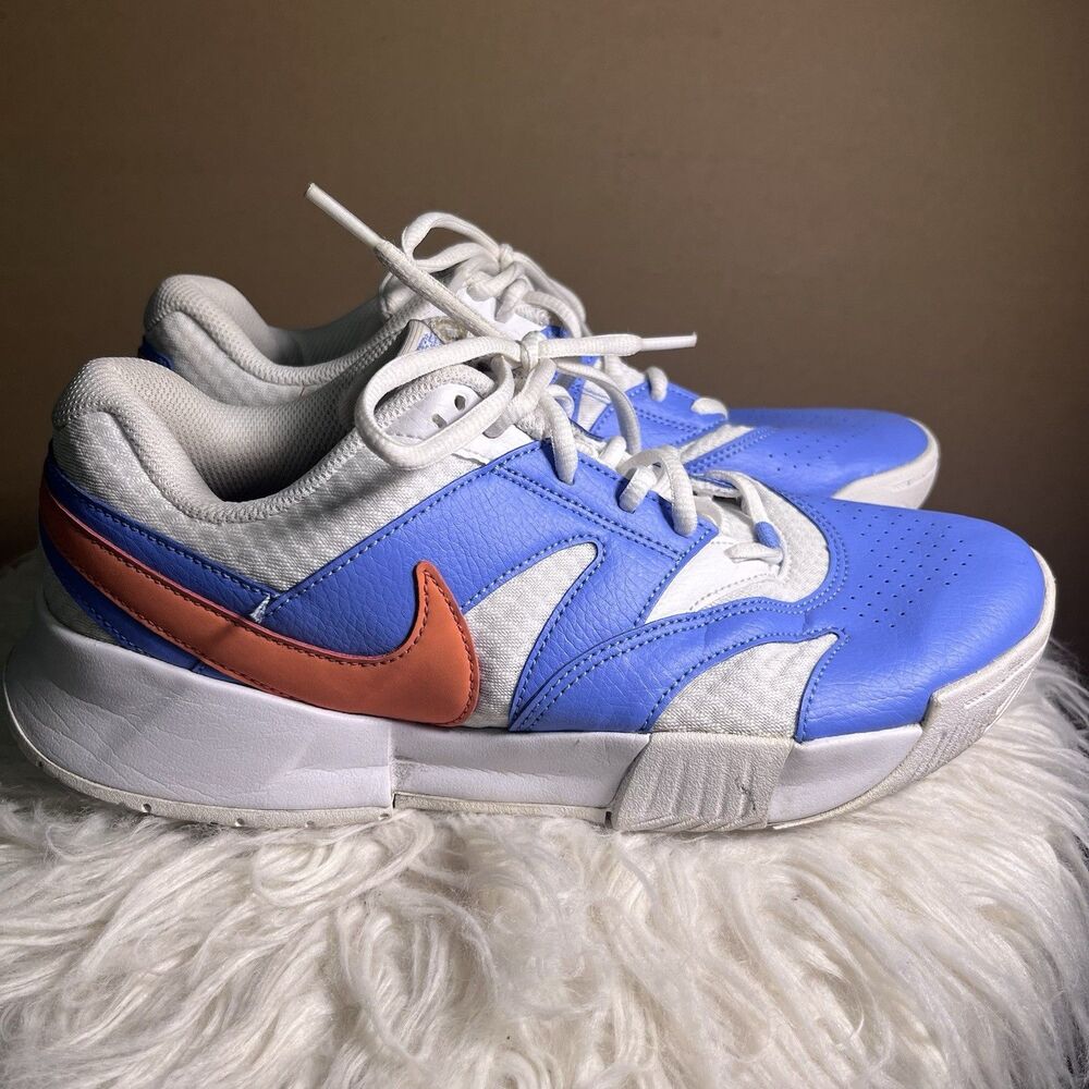 Nike Women Court Lite 4 White Royal Hyper Crimson FD6574-1 Tennis Shoes Size 9.5